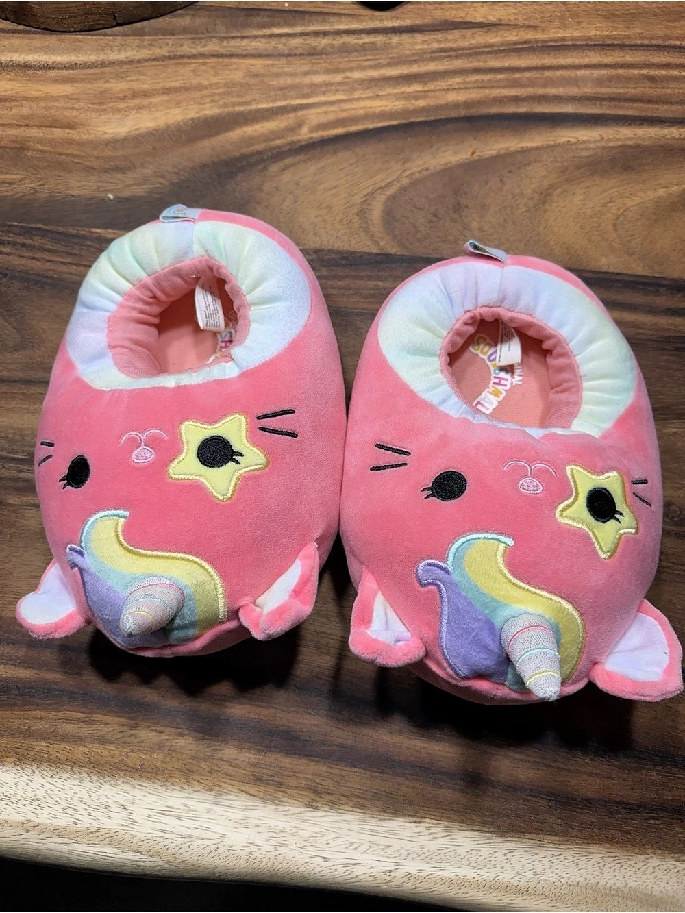 Original Squishmallows Unicorn slippers Pink Girls 4-5